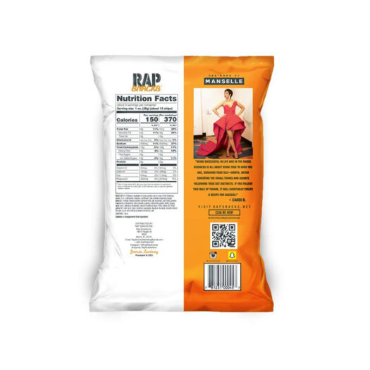 Rap Snacks Featuring Hip-Hop Stars (Pack of 6) (Cardi B Cheddar BBQ Potato Chips)