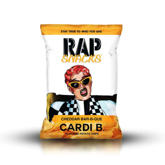 Rap Snacks Featuring Hip-Hop Stars (Cardi B Cheddar BBQ Potato Chips 70.8g)