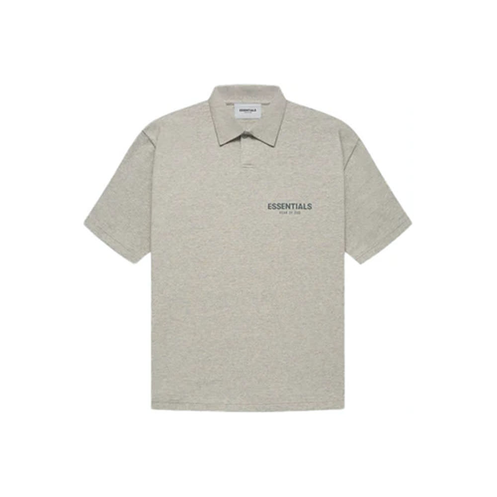 Fear of God Essentials Core Collection Polo Dark Heather OatmealFear of ...