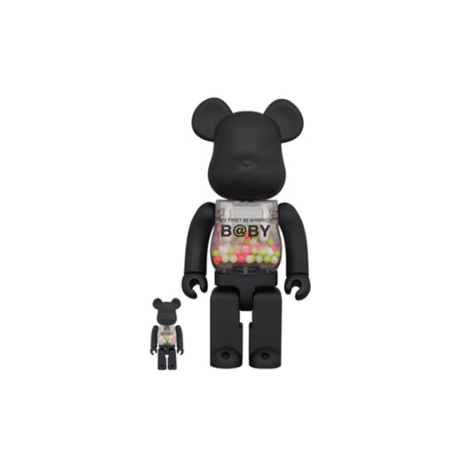 Bearbrick x mastermind JAPAN Crystal Decorate 400% Black & Gold 