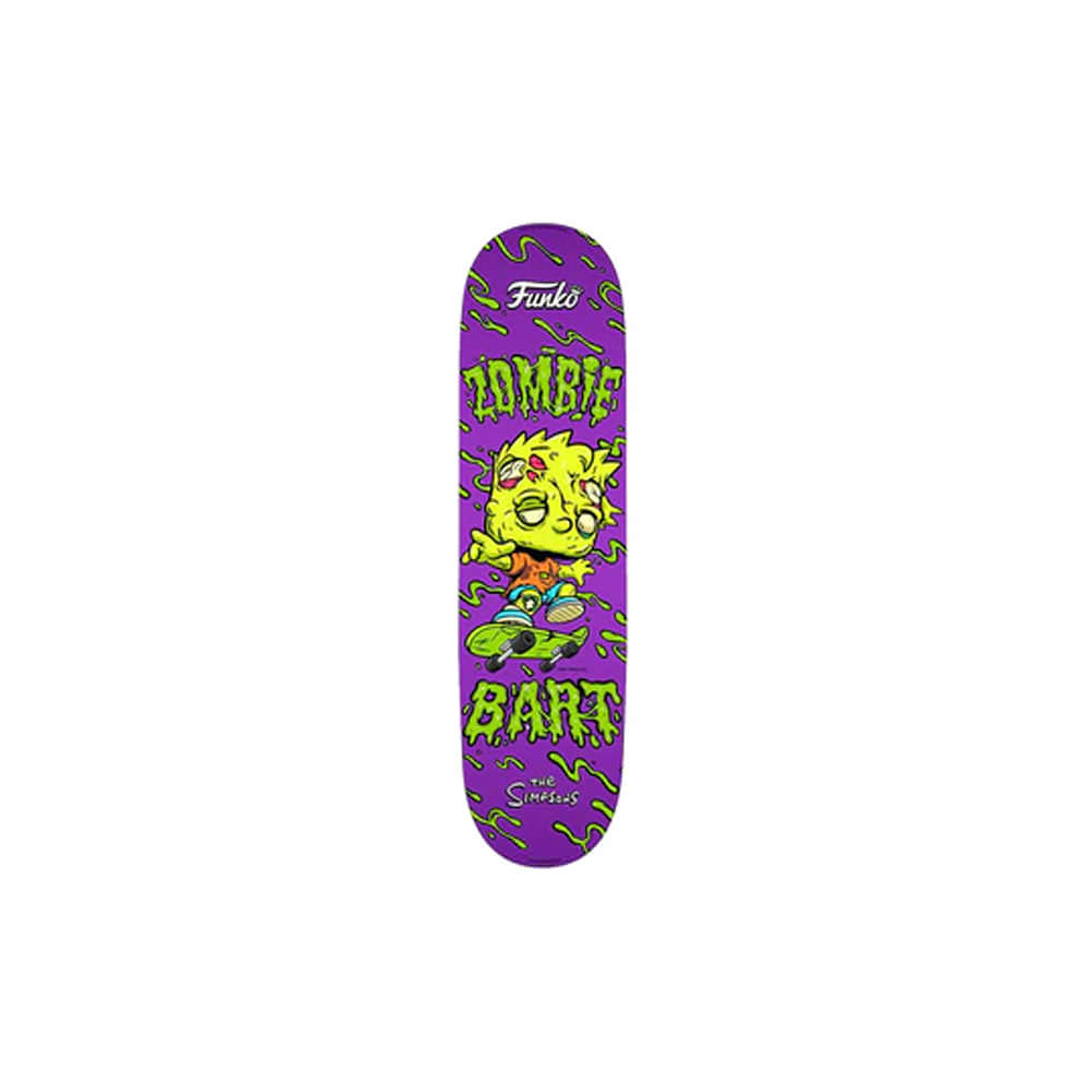 Funko The Simpsons Zombie Bart 2021 NYCC Exclusive Skateboard Deck Purple/Green