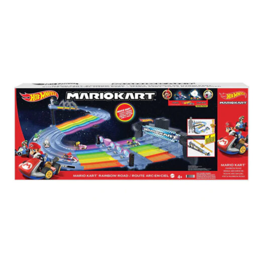 Hot Wheels Mario Kart Rainbow Road Raceway Set 1:64 Scale