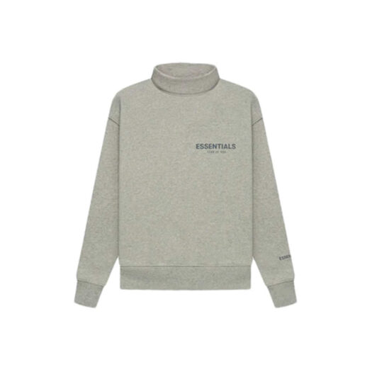 Fear of God Essentials Core Collection Kids Pullover Mockneck Dark Heather Oatmeal