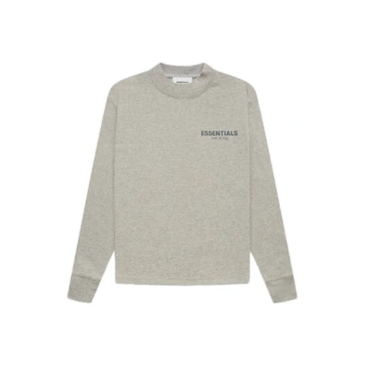 Fear of God Essentials Core Collection Kids L/S T-shirt Dark Heather Oatmeal