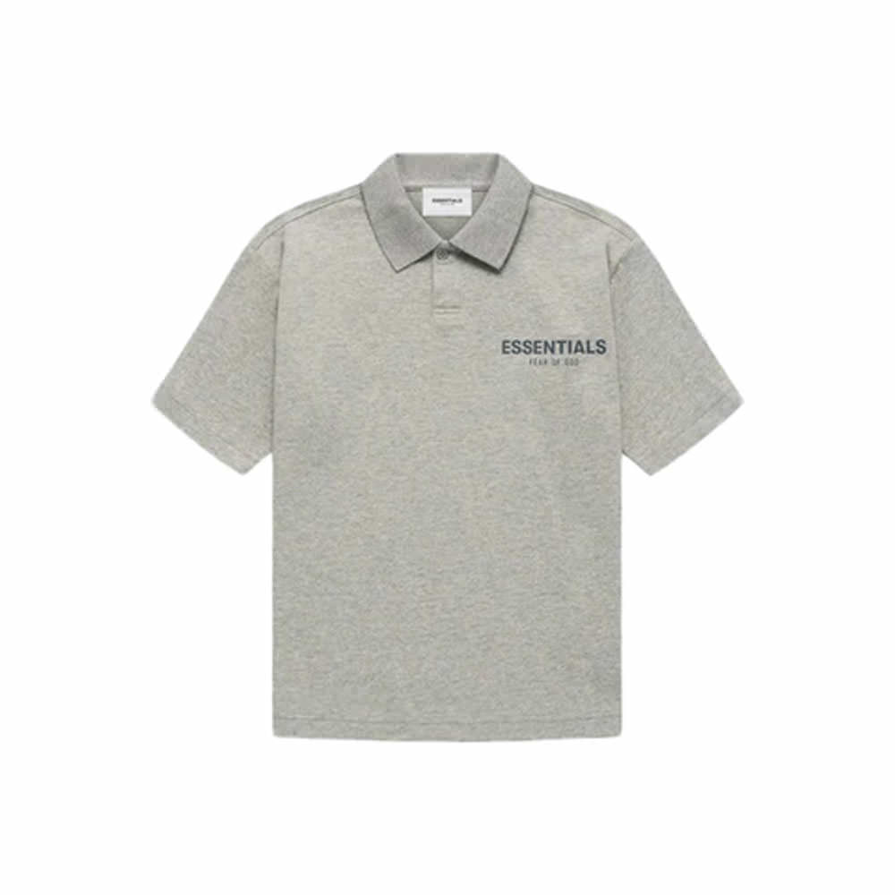 Fear of God Essentials Core Collection Kids Polo Dark Heather Oatmeal