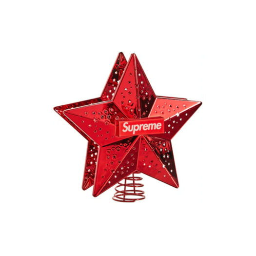 Supreme Projecting Star Tree Topper Red