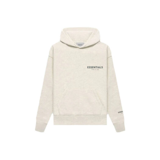 Fear of God Essentials Core Collection Kids Pullover Hoodie Light Heather Oatmeal
