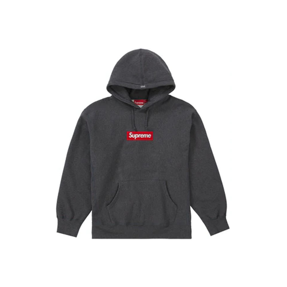 supreme Box Logo Hooded Sweatshirt チャコール