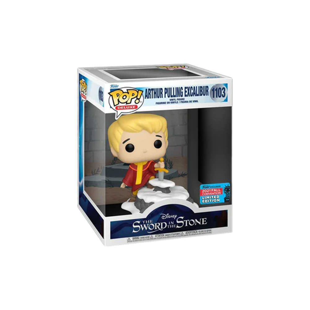 Funko Pop! Deluxe Disney The Sword In The Stone Arthur Pulling Excalibur 2021 Fall Convention Exclusive Figure #1103