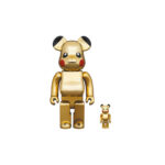 Bearbrick Pikachu 100% & 400% Set Gold Chrome Ver.