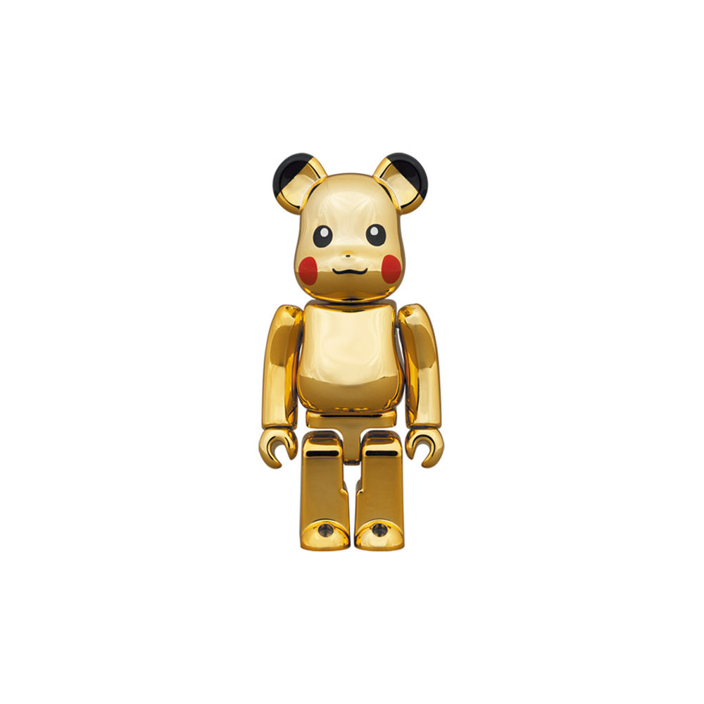 Bearbrick Pikachu 100% & 400% Set Gold Chrome Ver. (FW21)Bearbrick
