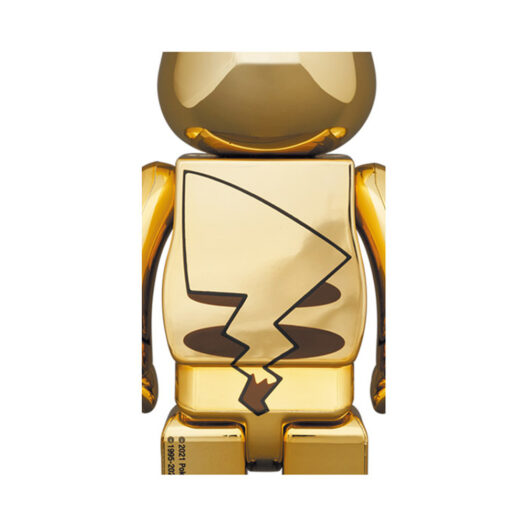 Bearbrick Pikachu 100% & 400% Set Gold Chrome Ver.