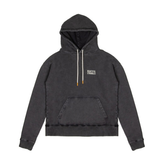 Beautiful Struggles Logo Oversized Fit Hoodie Black Washed