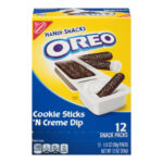 Handi-Snacks OREO Cookie Sticks ‘N Crème Dip Snack Packs, 1 Box of 12 Snack Packs