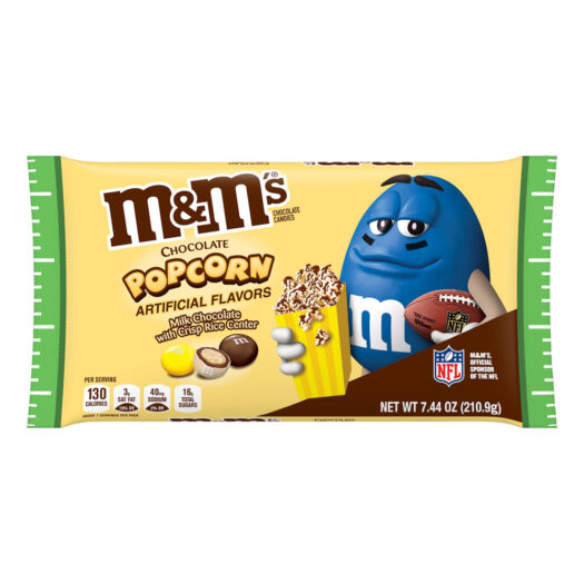 M&M's Milk Chocolate Popcorn, Halloween Chocolate Candy , 7.44 oz Bag