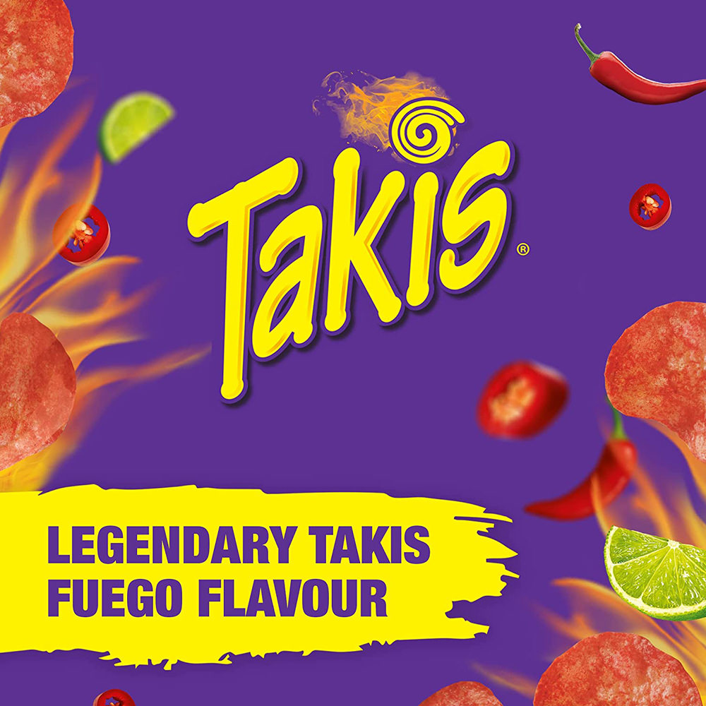 Takis Kettlez Fuego Kettle Cooked Chips, 200g/7.1 oz, [Imported from