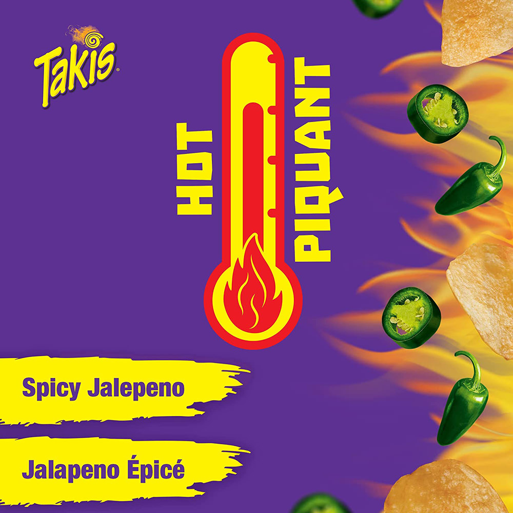 Takis Kettlez Typhoon Jalapeno Kettle Cooked Chips, 200g/7.1 oz