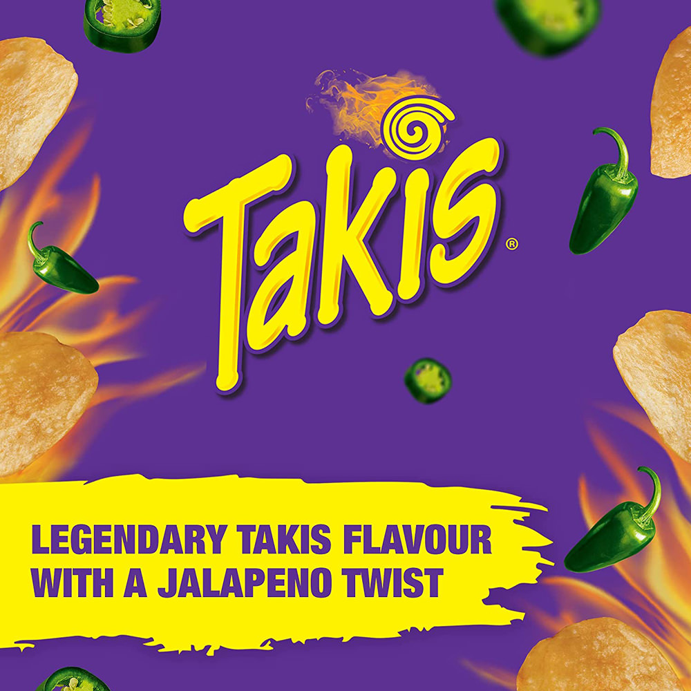Takis Kettlez Typhoon Jalapeno Kettle Cooked Chips, 200g/7.1 oz
