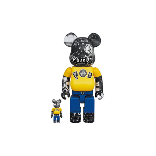 Bearbrick x Volcom 30th Anniversary 100% & 400% Set Yellow/Blue