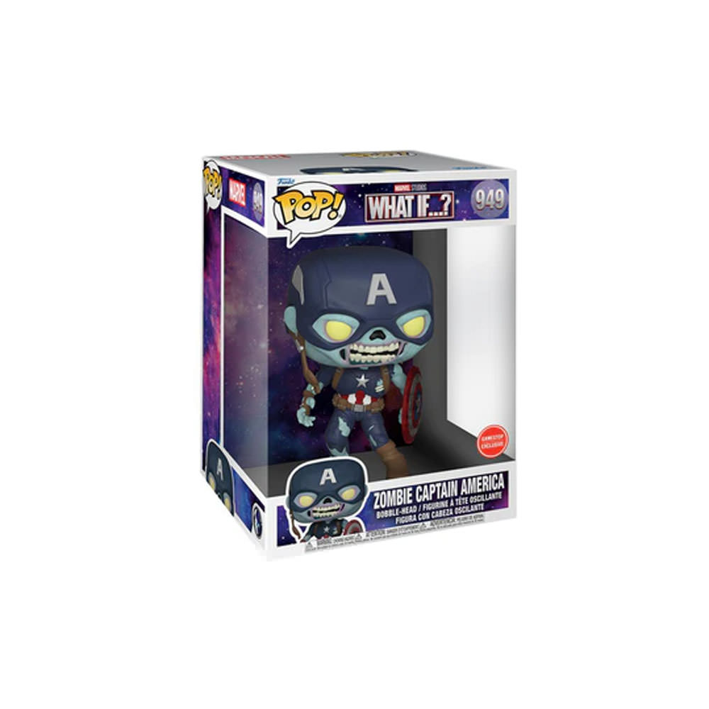 Funko Pop! Marvel Studios What If…? Zombie Captain America 10-Inch GameStop  Exclusive Figure #949Funko Pop! Marvel Studios What If...? Zombie Captain  America 10-Inch GameStop Exclusive Figure #949 - OFour