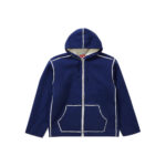 Supreme Faux Shearling Hooded Jacket Bright Navy