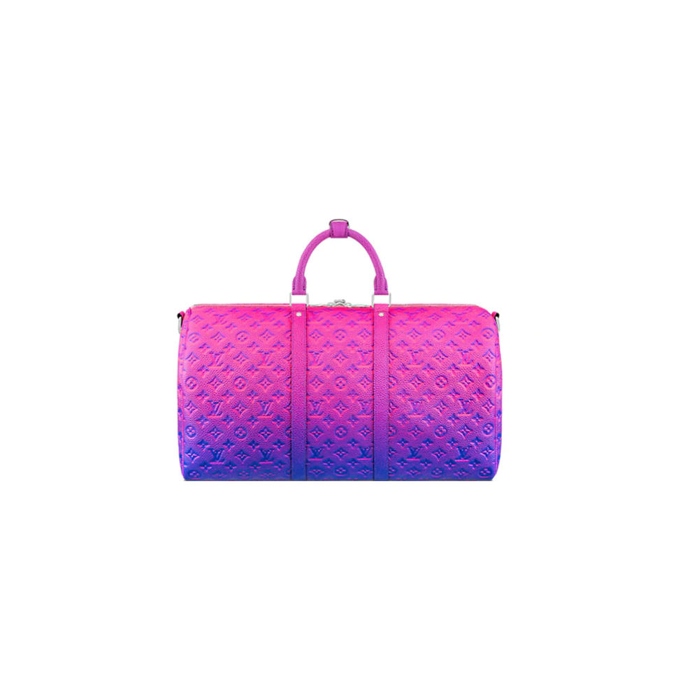 Louis Vuitton Keepall 50B Taurillon Illusion Blue/Pink in Leather