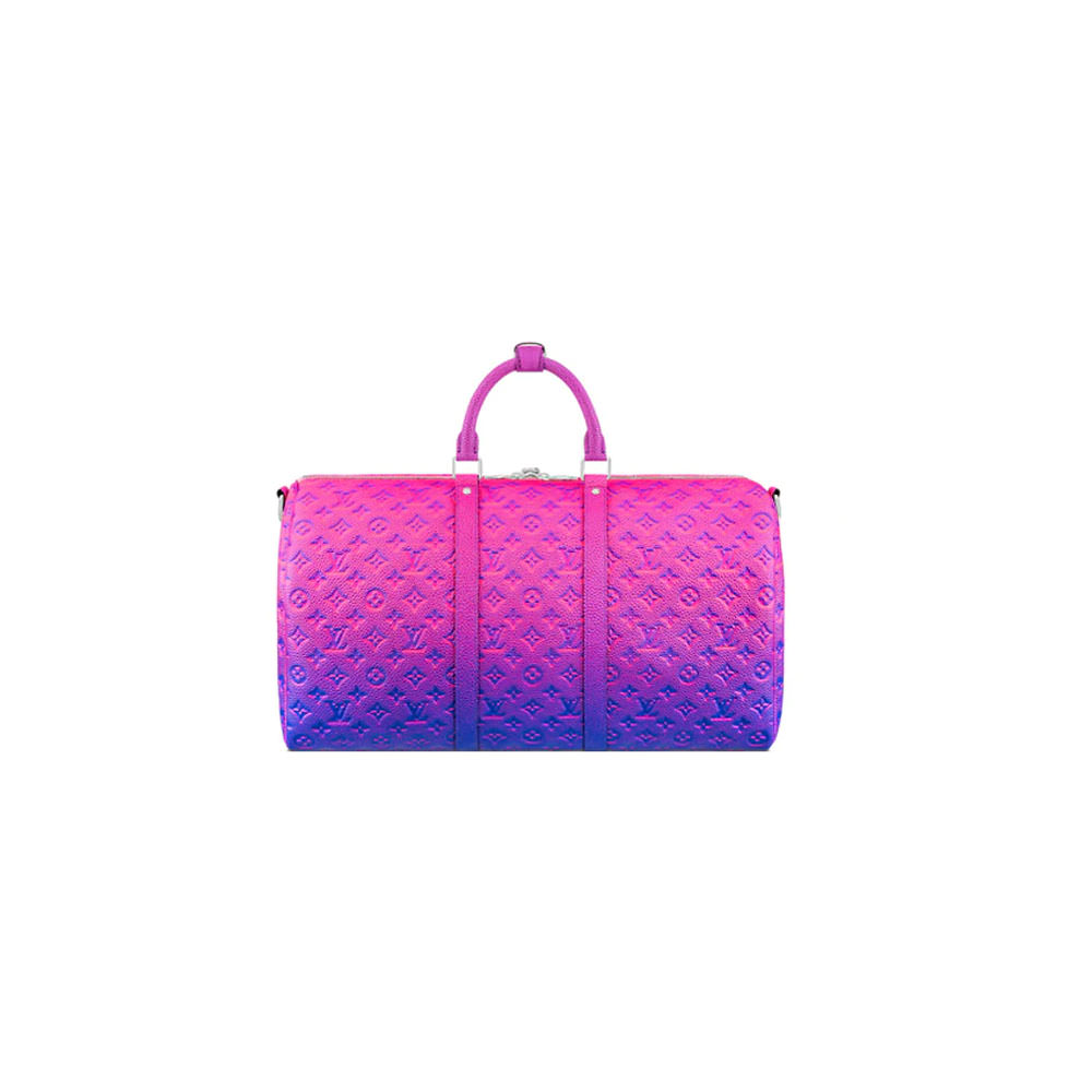 Louis Vuitton Keepall 50B Taurillon Illusion Blue/PinkLouis Vuitton Keepall  50B Taurillon Illusion Blue/Pink - OFour