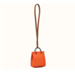 Hermes Shopping Bag Charm Orange