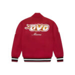 OVO x NBA Heat Varsity Jacket Red