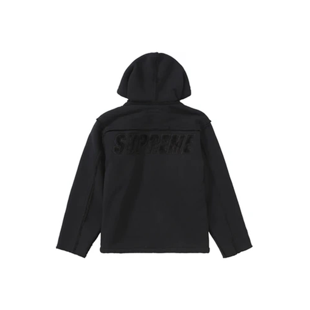 Supreme Faux Shearling Hooded Jacket BlackSupreme Faux Shearling Hooded ...