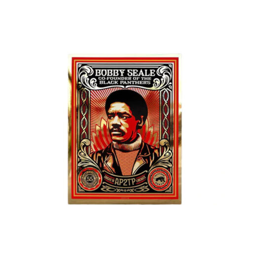 Shepard Fairey Educate to Liberate Gold Foil Print (Signed, Edition of 200)