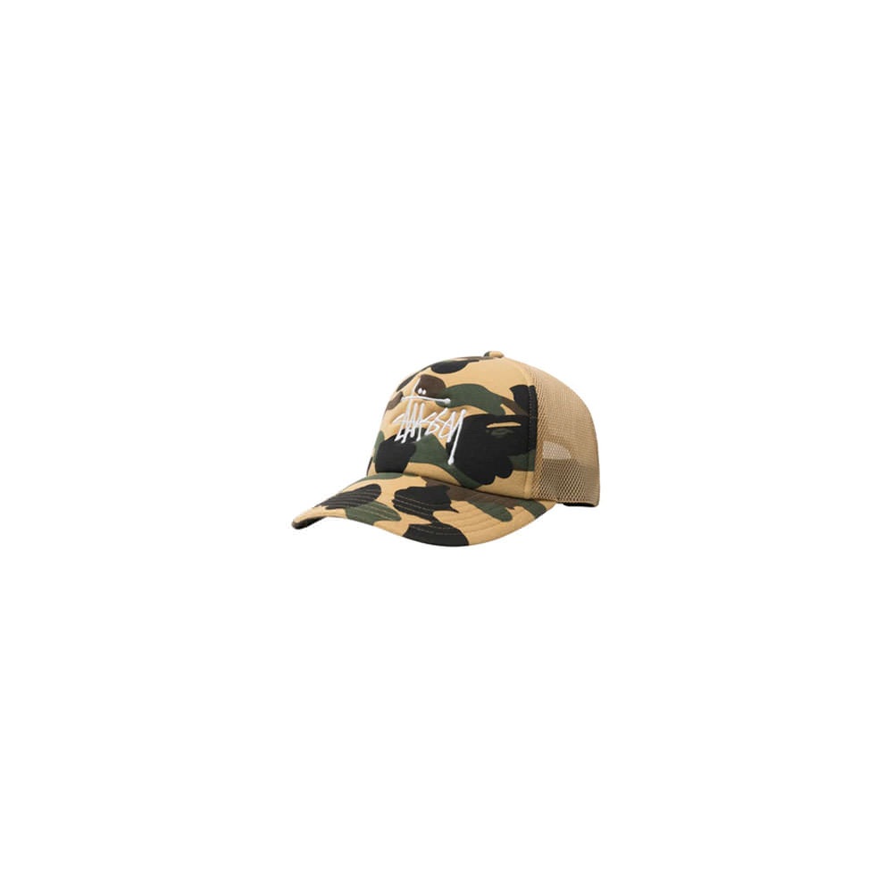 BAPE x Stussy Trucker Cap YellowBAPE x Stussy Trucker Cap Yellow