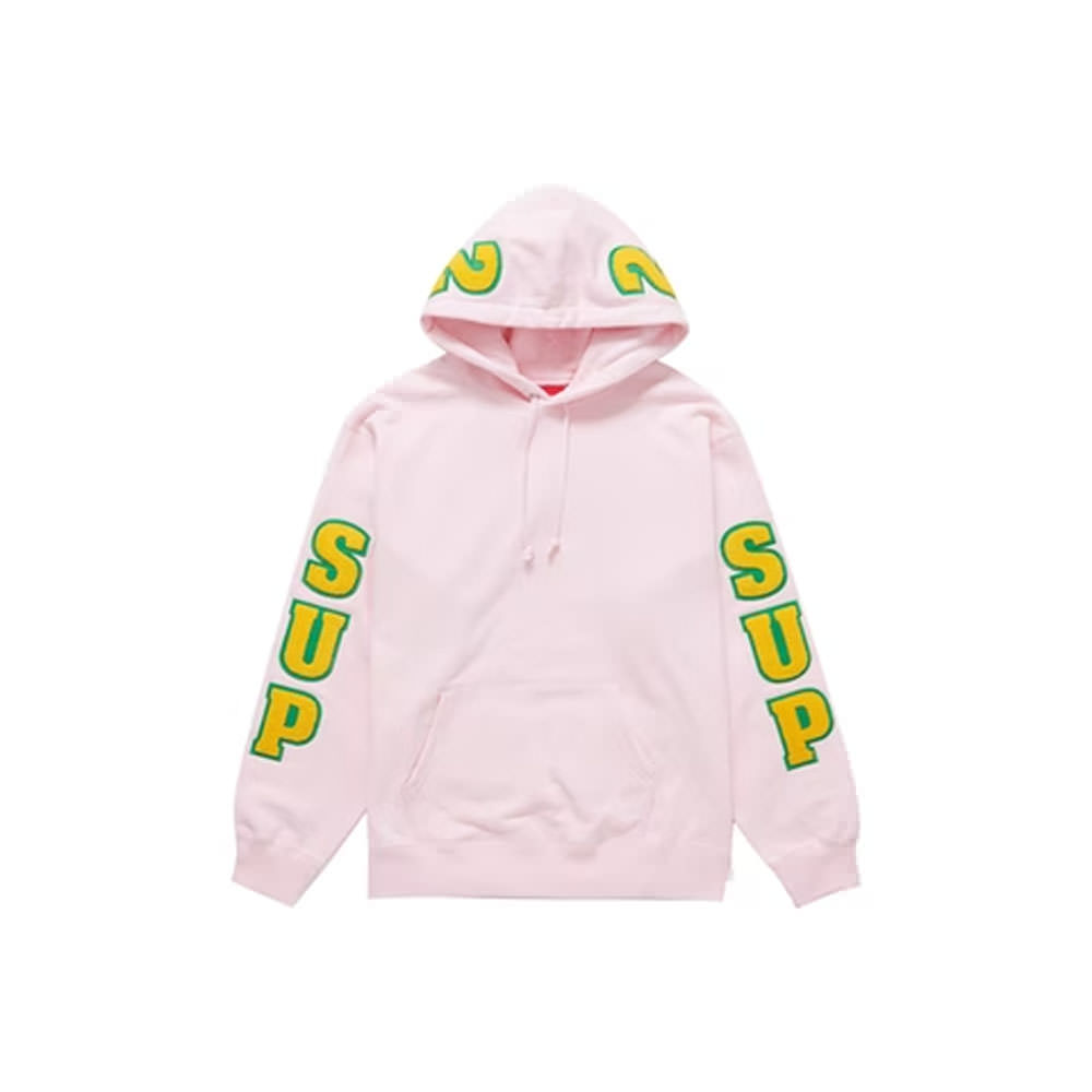 Supreme Team Chenille Hooded Sweatshirt Light Pink