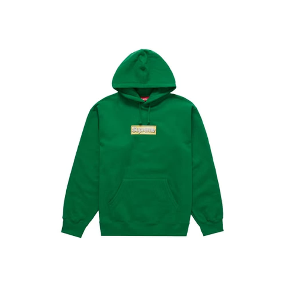 Supreme Bling Box Logo Hooded Sweatshirt Green