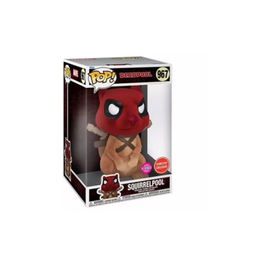Funko Pop! Marvel Deadpool Squirrelpool Jumbo Flocked GameStop Exclusive Figure #967