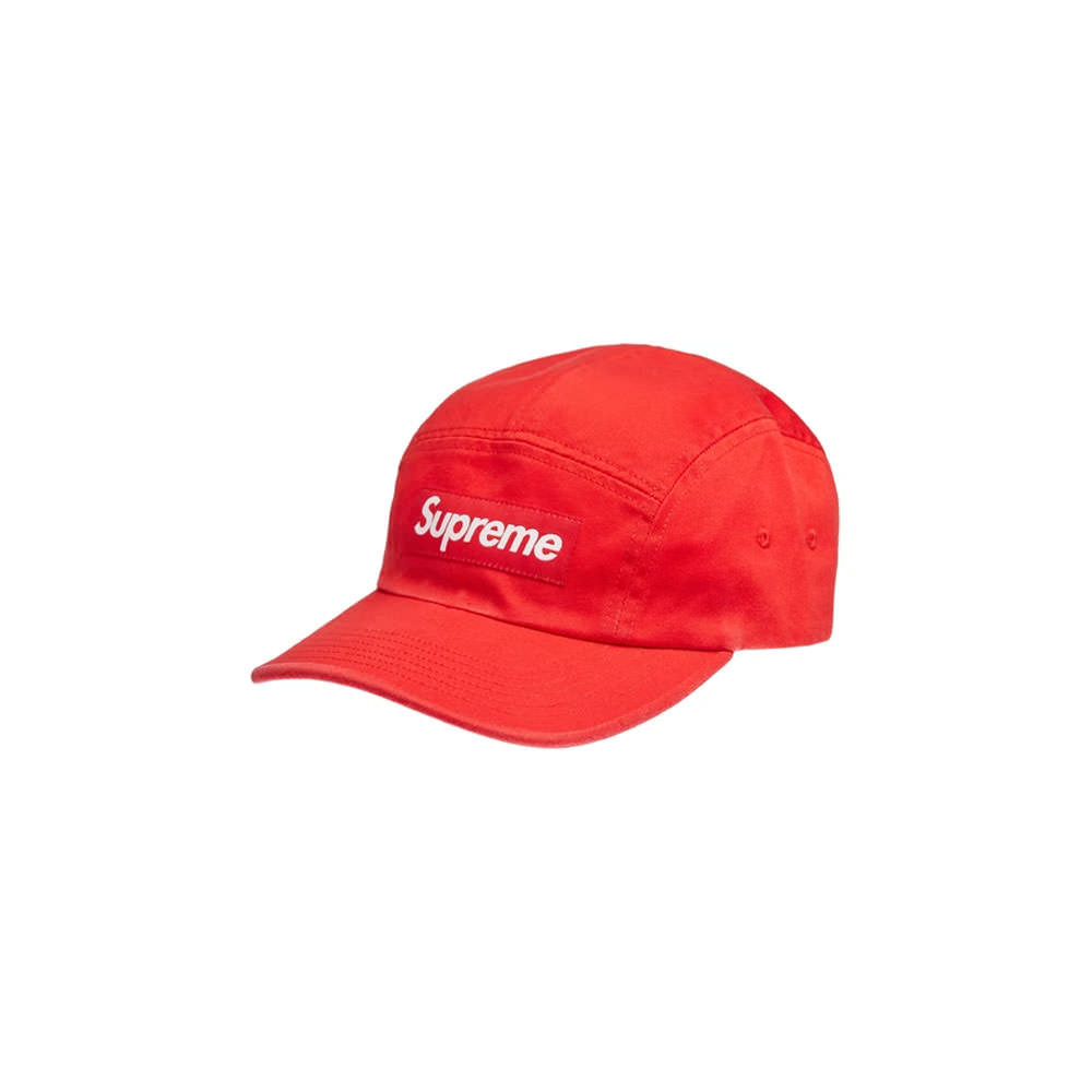 Supreme Washed Chino Twill Camp Cap Cap (SS22) RedSupreme Washed