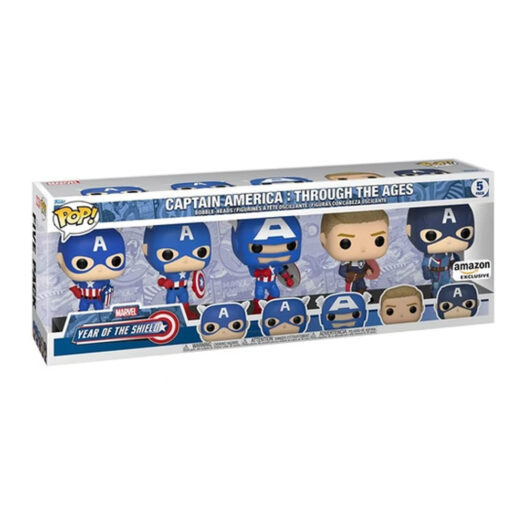 Funko Pop! Marvel Year Of The Shield Captain America: Through The Ages Amazon Exclusive 5-Pack