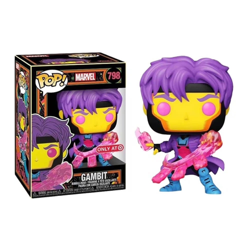 Funko Pop! Marvel Gambit Target Exclusive (Blacklight) Bobble-Head Figure #798