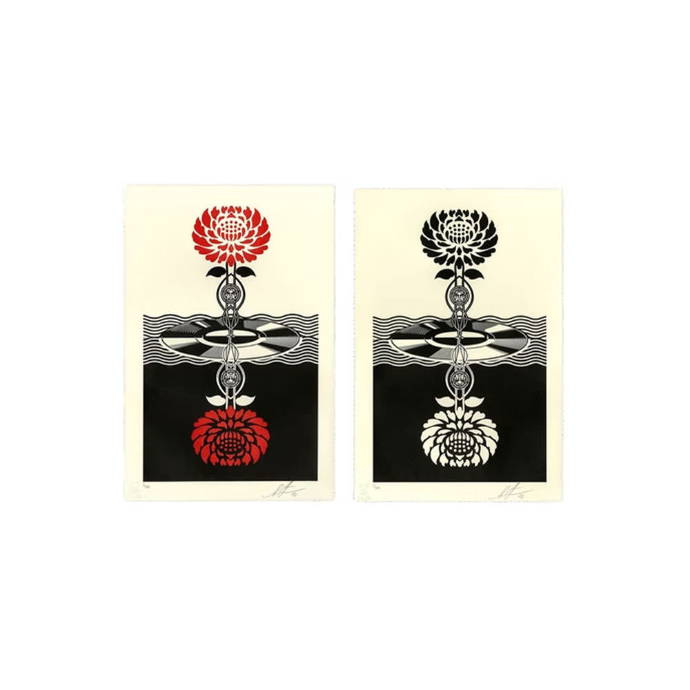 Shepard Fairey Post-Punk Flower Print Set (Signed, Edition of 375)