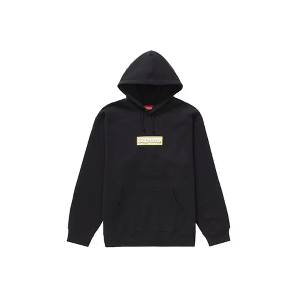 Supreme Bling Box Logo Hooded Sweatshirt Black