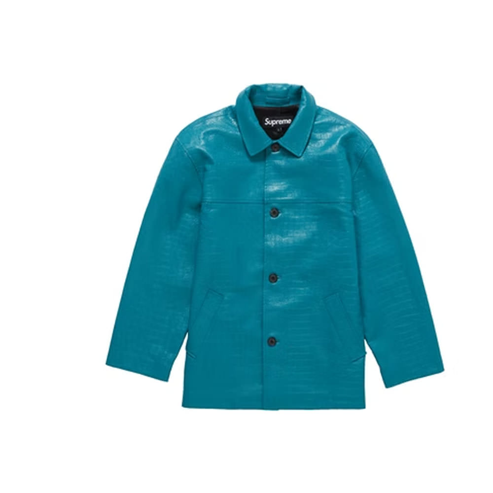 Supreme Faux Croc Car Coat TealSupreme Faux Croc Car Coat Teal - OFour