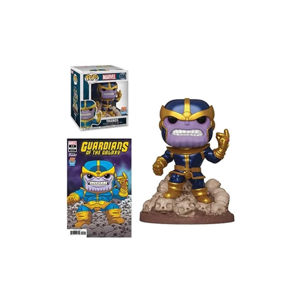 Funko Pop! Marvel Guardians of the Galaxy Thanos 6 Inch PX Previews Exclusive (With Variant Comic) Figure #556