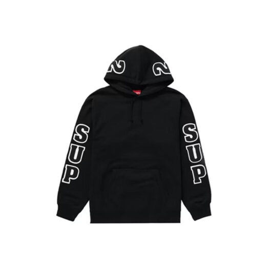 Supreme Team Chenille Hooded Sweatshirt Black