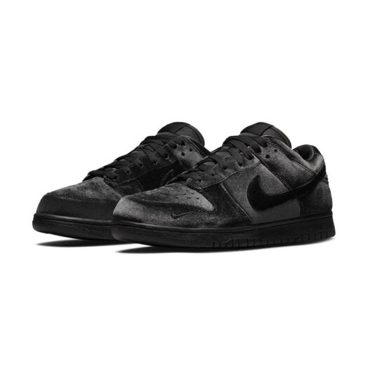Nike Dunk Low Dover Street Market Triple Black Velvet