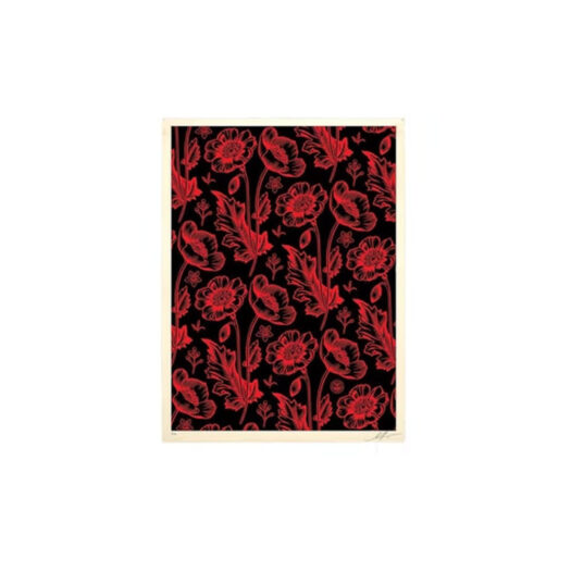 Shepard Fairey Sedation in Bloom Print (Signed, Edition of 150) Black/Red