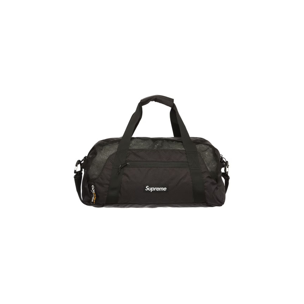Supreme Vanson Leathers Cordura Mesh Duffle Bag Black - SS22 - US