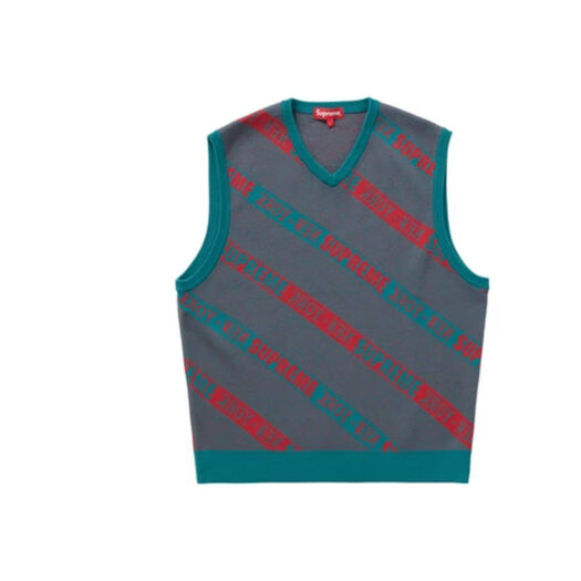 Supreme Stripe Sweater Vest (SS22) Teal