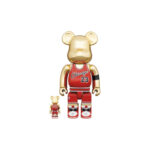 Bearbrick Michael Jordan 1985 Rookie Jersey 100% & 400% Set Gold ...