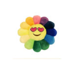 Takashi Murakami Flower Emoji Plush 3 30CM Rainbow/Yellow