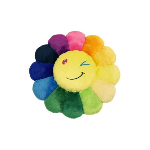 Takashi Murakami Flower Emoji Plush 3 60CM Rainbow/Yellow